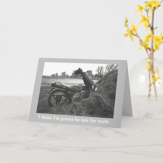 Carte FUNNY/FAKE accident/customizable text Card (Fleur jaune)