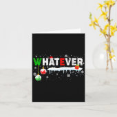 Carte Funny Family Christmas Pajamas Matching Whatever  (Fleur jaune)