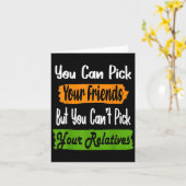 Carte Funny Family Quote Matching Ck Your Friends Not Re (Fleur jaune)