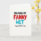 Carte Funny Fanny Wet Valentines Day Card (Fleur jaune)