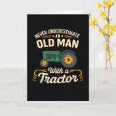 Carte funny Farming agriculture Never Underestimate  (Fleur jaune)