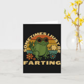 Carte Funny Farting Frog Just Sarcastic I Sometimes (Fleur jaune)