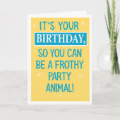 Carte Funny Farty Sloth Anniversaire (Devant)