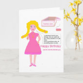 Carte Funny fashion doll (Fleur jaune)