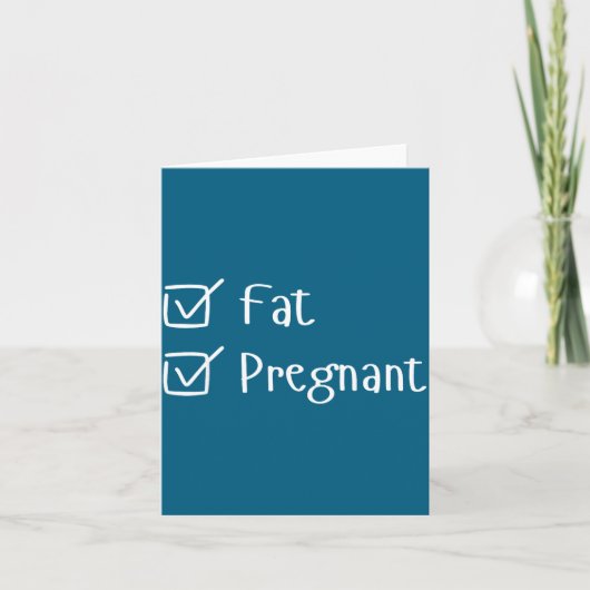 Carte Funny Fat Pregnancy Sayings Humor Expecting Moms G (Devant)