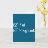 Carte Funny Fat Pregnancy Sayings Humor Expecting Moms G (Fleur jaune)