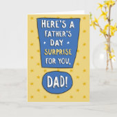 Carte Funny Father's Day Card: Test Results (Fleur jaune)