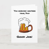 Carte Funny Father's Day Card with Beer Jug (Devant)
