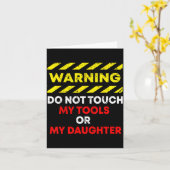 Carte Funny Father's Day Daddy Gift Apparel Warning Do N (Fleur jaune)