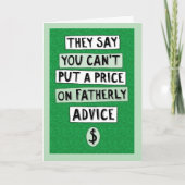 Carte Funny Father's Day Fatherly Advice (Devant)