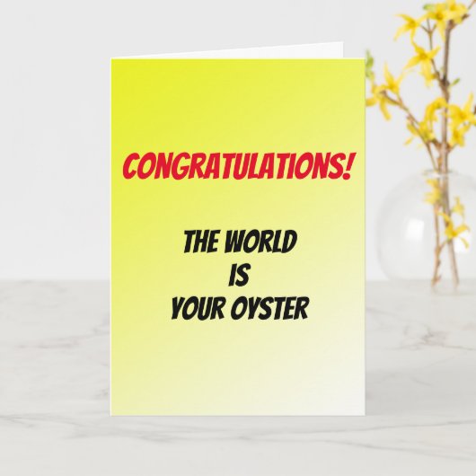 Carte Funny Félicitations (Fleur jaune)