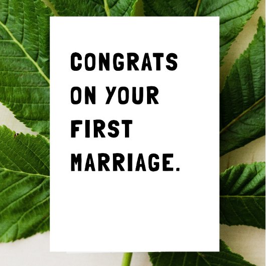 Carte Funny Félicitations Mariage Card