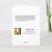 Carte Funny Fête des pères de chat en fourrure (Dos)