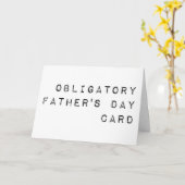 Carte Funny Fête des pères obligatoire (Fleur jaune)