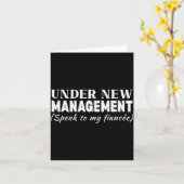 Carte Funny Fiancee Under New Management Matching Fiance (Fleur jaune)