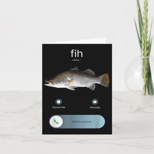 Carte Funny Fih Calling, Fih Incoming Call Meme, Fih Fis (Devant)