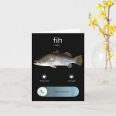 Carte Funny Fih Calling, Fih Incoming Call Meme, Fih Fis (Fleur jaune)