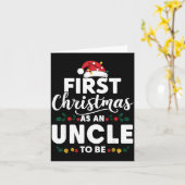 Carte Funny First Christmas As An Uncle To Be New Uncle  (Fleur jaune)