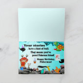 Carte Funny Fisherman Birthday Card (Intérieur)