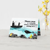Carte Funny Fisherman Birthday Card (Fleur jaune)