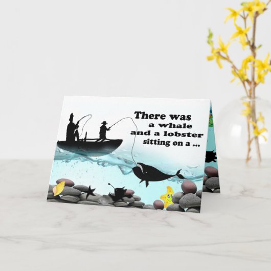 Carte Funny Fisherman Birthday Card (Fleur jaune)