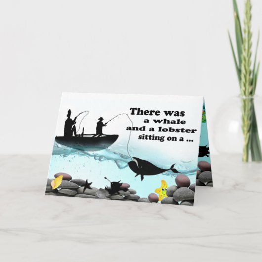 Carte Funny Fisherman Birthday Card (Devant)