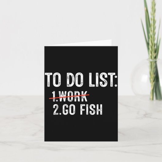 Carte Funny Fishing To Do List Fisher Gift Dad Father An (Devant)