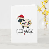 Carte Funny Fleece Navidad Sheep Card (Fleur jaune)