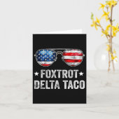 Carte Funny Foxtrot Delta Taco1 (Fleur jaune)
