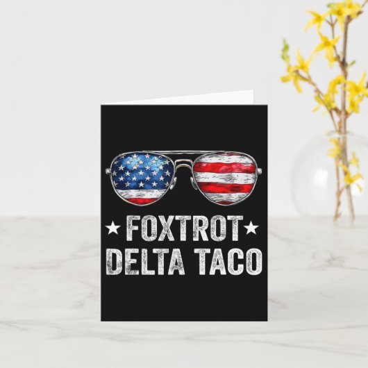 Carte Funny Foxtrot Delta Taco1 (Fleur jaune)