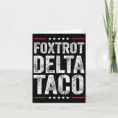 Carte Funny Foxtrot Delta Taco2 (Devant)