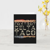 Carte Funny Foxtrot Delta Taco3 (Fleur jaune)