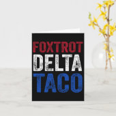 Carte Funny Foxtrot Delta Taco8 (Fleur jaune)