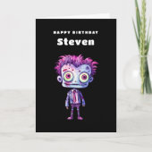 Carte Funny Frankenstein Monster Halloween Fun Anniversa (Devant)