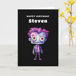 Carte Funny Frankenstein Monster Halloween Fun Anniversa