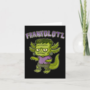 Carte Funny Frankolotl Axolotl Costume d'Halloween Garço