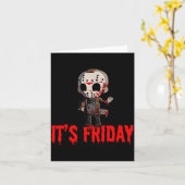 Carte Funny Friday 13th Funny Halloween Horror (Fleur jaune)