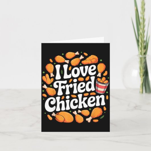 Carte Funny Fried Chicken Art For Men Women Kids Fast Fo (Devant)
