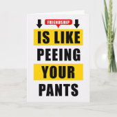 Carte Funny Friendship Comparison Bold Typography (Devant)