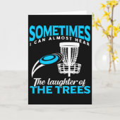 Carte Funny Frisbee Golf Disc Golf Player Men  (Fleur jaune)