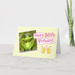 Carte Funny Frog & Beer 80th Hoppy Birthday Card<br><div class="desc">Funny Frog & Beer Personnalisé 80e Hoppy Birthday Card par Juliet Parrott-Merrell sur Zazzle! Plus de cartes avec ce design également disponible. Visitez le magasin pour plus de détails.</div>