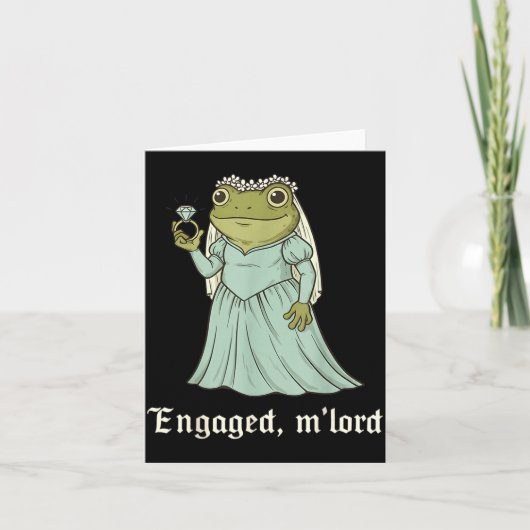 Carte Funny Frog Engagement Matching Couples Tee Snarky  (Devant)