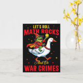 Carte Funny Frog Let's Roll Math Rocks And Do War Crimes (Fleur jaune)