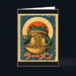 Carte Funny Frog Ramen Kawaii Retro Japanese Rising Sun<br><div class="desc">Funny Frog Ramen Kawaii Retro Japanese Rising Sun Men</div>