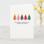 Carte Funny Fruitcake Relatives Christmas Card Quote (Fleur jaune)