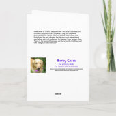 Carte Funny Furry Chat Bonne fête des mères (Dos)