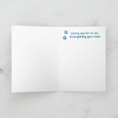 Carte Funny Furry Golden Retriever Fête des pères (Intérieur)