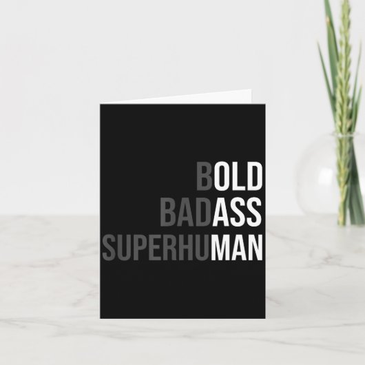 Carte Funny Gag Gift For Dad - Old Man Bold Bad Superhum (Devant)