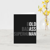 Carte Funny Gag Gift For Dad - Old Man Bold Bad Superhum (Fleur jaune)