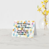 Carte Funny Game Show Winner Taxes Complicard (Fleur jaune)